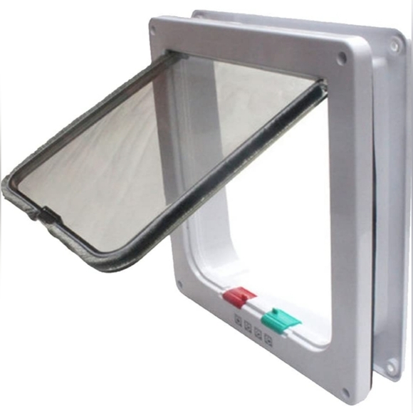 Plastic Pet Door with Soft Tinted Flap, White, Medium - Picture 5 of 5